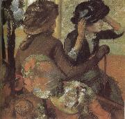Edgar Degas In  the Store painting